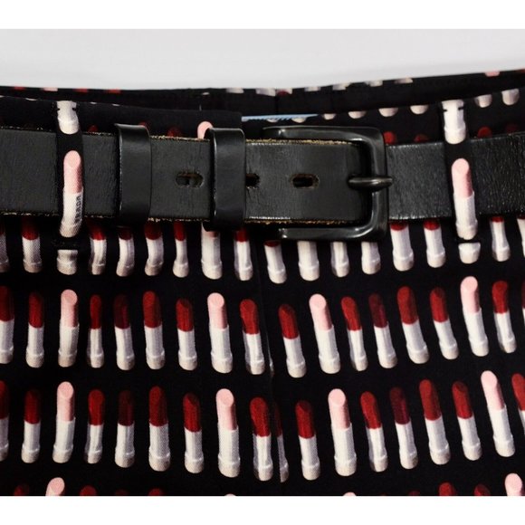 PRADA 38 US 0 pants lipstick print black - Picture 8 of 12